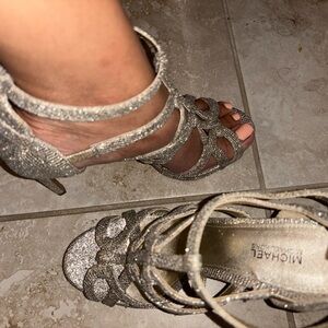 Michael Kors Glittering champagne Strappy Heels